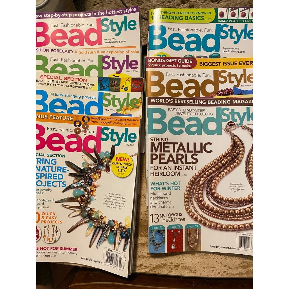 Vintage Beadstyle Magazine Lot 2003-2007 Jewelry Making Guides